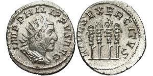 1 Antoniniano Impero romano (27BC-395) Argento Filippo I (204-249)