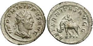 1 Antoniniano Impero romano (27BC-395) Argento Filippo I (204-249)