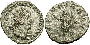 1 Antoniniano Impero romano (27BC-395) Argento Valeriano I (193-260)