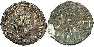 1 Antoniniano Impero romano (27BC-395) Argento Valeriano I (193-260)