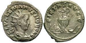 1 Antoniniano Impero romano (27BC-395) Argento Valeriano II (?-258)
