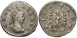1 Antoniniano Impero romano (27BC-395) Argento Gallieno (218-268)