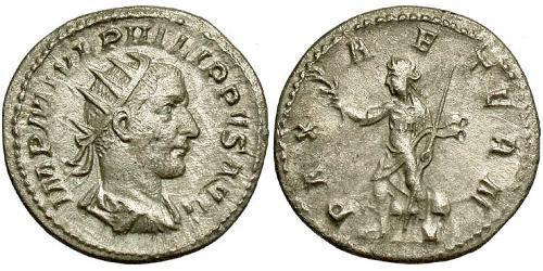 1 Antoniniano Impero romano (27BC-395) Argento Filippo I (204-249)