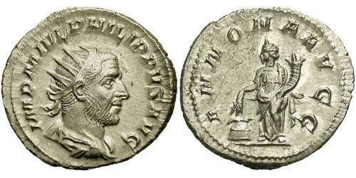 1 Antoniniano Impero romano (27BC-395) Argento Filippo I (204-249)