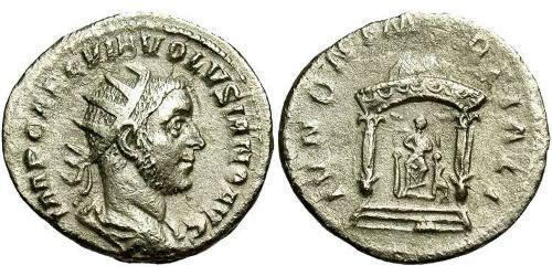 1 Antoniniano Impero romano (27BC-395) Argento Volusiano (235-253)