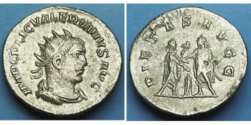 1 Antoniniano Impero romano (27BC-395) Argento Gallieno (218-268) / Valeriano I (193-260)