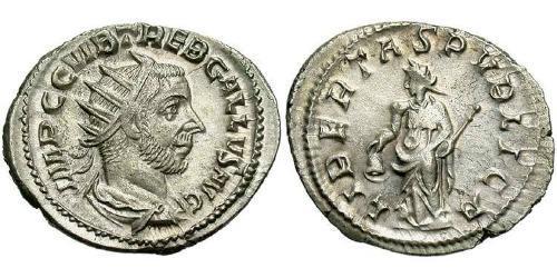 1 Antoniniano Impero romano (27BC-395) Argento Treboniano Gallo (206-253)