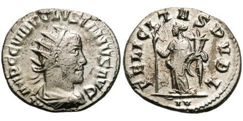 1 Antoniniano Impero romano (27BC-395) Argento Volusiano (235-253)