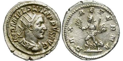 1 Antoniniano Impero romano (27BC-395) Argento Filippo I (204-249)