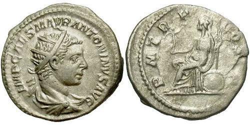 1 Antoniniano Impero romano (27BC-395) Argento Eliogabalo (203-222)