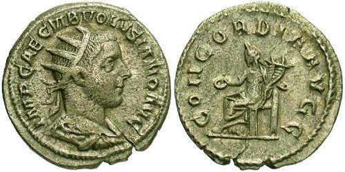 1 Antoniniano Impero romano (27BC-395) Argento Volusiano (235-253)