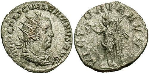 1 Antoniniano Impero romano (27BC-395) Argento Valeriano I (193-260)