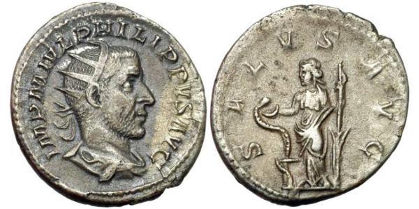 1 Antoniniano Impero romano (27BC-395) Argento Filippo I (204-249)