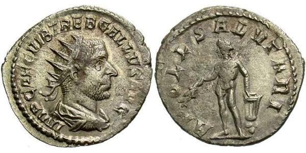 1 Antoniniano Impero romano (27BC-395) Argento Treboniano Gallo (206-253)