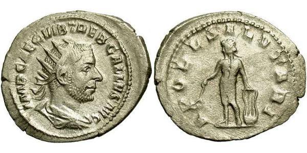 1 Antoniniano Impero romano (27BC-395) Argento Treboniano Gallo (206-253)