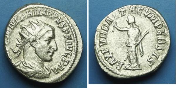 1 Antoniniano Impero romano (27BC-395) Argento Filippo I (204-249)