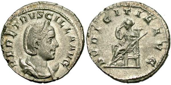 1 Antoniniano Impero romano (27BC-395) Argento Herennia Etruscilla (249-251)