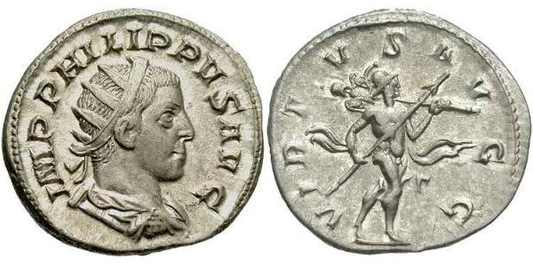 1 Antoniniano Impero romano (27BC-395) Argento Filippo II (237-249)