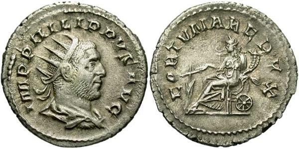 1 Antoniniano Impero romano (27BC-395) Argento Filippo I (204-249)