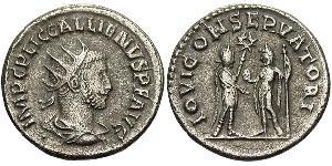 1 Antoniniano Impero romano (27BC-395) Biglione Argento Gallieno (218-268)