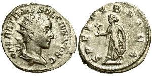 1 Antoniniano Imperio romano (27BC-395) Bronce Herenio Etrusco (227-251)