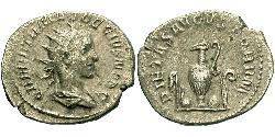1 Antoniniano Impero romano (27BC-395) Bronzo Erennio Etrusco (227-251)