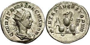 1 Antoniniano Impero romano (27BC-395) Bronzo Erennio Etrusco (227-251)