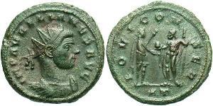 1 Antoniniano Imperio romano (27BC-395) Cobre/Plata Aureliano (215-275)