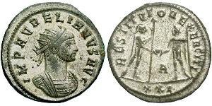 1 Antoniniano Imperio romano (27BC-395) Cobre/Plata Aureliano (215-275)