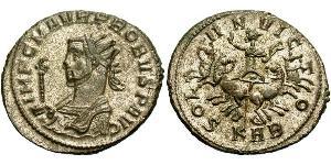 1 Antoniniano Imperio romano (27BC-395) Cobre/Plata Probo (232-282)