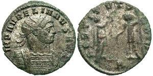1 Antoniniano Imperio romano (27BC-395) Cobre/Plata Aureliano (215-275)