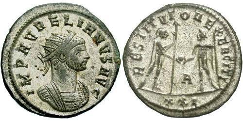 1 Antoniniano Imperio romano (27BC-395) Cobre/Plata Aureliano (215-275)