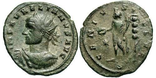 1 Antoniniano Imperio romano (27BC-395) Cobre/Plata Aureliano (215-275)