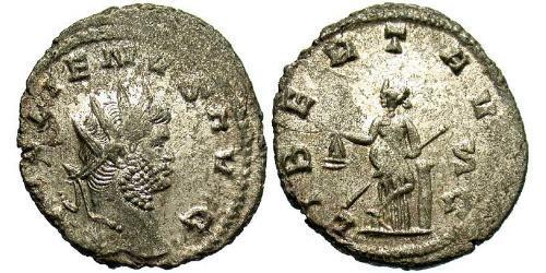 1 Antoniniano Imperio romano (27BC-395) Cobre/Plata Galieno (218-268)