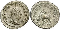 1 Antoniniano Imperio romano (27BC-395) Plata Felipe I (204-249)