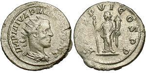 1 Antoniniano Imperio romano (27BC-395) Plata Felipe II (237-249)