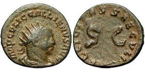 1 Antoniniano Imperio romano (27BC-395) Plata Galieno (218-268)