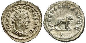 1 Antoniniano Imperio romano (27BC-395) Plata Felipe I (204-249)