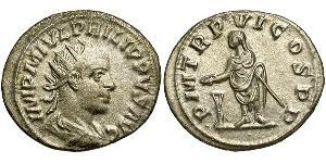 1 Antoniniano Imperio romano (27BC-395) Plata Felipe II (237-249)