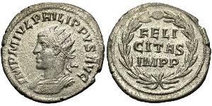 1 Antoniniano Imperio romano (27BC-395) Plata Felipe II (237-249)