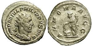 1 Antoniniano Imperio romano (27BC-395) Plata Felipe I (204-249)