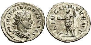 1 Antoniniano Imperio romano (27BC-395) Plata Felipe II (237-249)