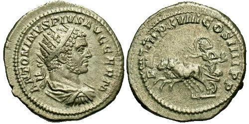 1 Antoniniano Imperio romano (27BC-395) Plata Caracalla (188-217)