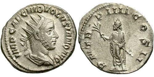 1 Antoniniano Imperio romano (27BC-395) Plata Volusiano (235-253)