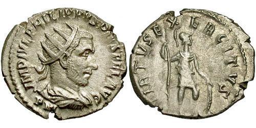 1 Antoniniano Imperio romano (27BC-395) Plata Felipe I (204-249)