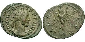 1 Antoniniano Impero romano (27BC-395) Rame/Argento Probo (232-282)