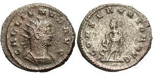 1 Antoniniano Impero romano (27BC-395) Rame/Argento Gallieno (218-268)
