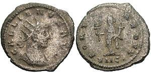 1 Antoniniano Impero romano (27BC-395) Rame/Argento Gallieno (218-268)