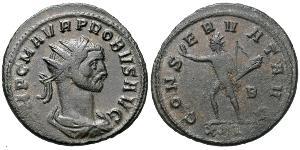 1 Antoniniano Impero romano (27BC-395) Rame/Argento Probo (232-282)