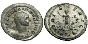1 Antoniniano Impero romano (27BC-395) Rame/Argento Aureliano (215-275)